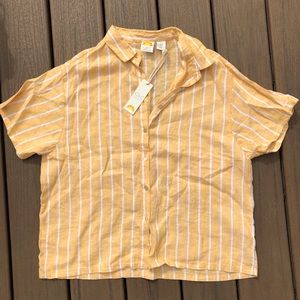 Linen striped beach shirt